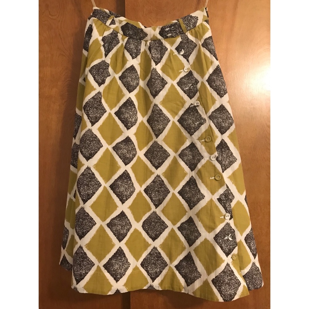 Anthropologie Edme Esyllte Shifting Buttons Skirt